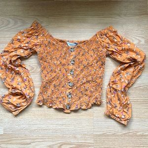 Arizona size xs off shoulder floral top